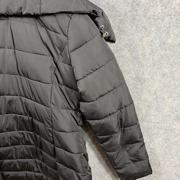 TOMMY HILFIGER Women’s Black long puffer coat jacket Size Small - Picture 14 of 14